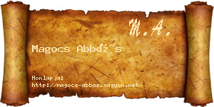 Magocs Abbás névjegykártya